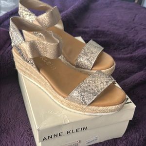 Anne Klein Women's Neutral Wedge Sandals